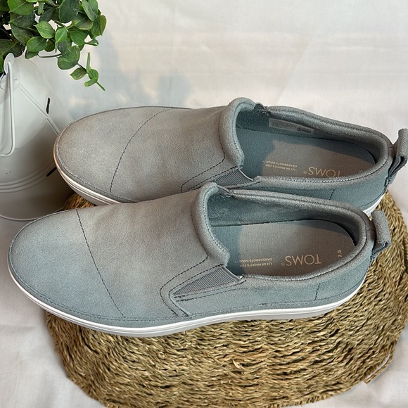 TOMS Platform Tristan Slip On Sneaker size 7.5 - stone gray. NWOT - Picture 4 of 5